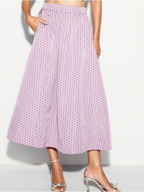 XXL • The Occasion by Old Navy • Lavender Dotted High-Waisted Taffeta Midi Skirt